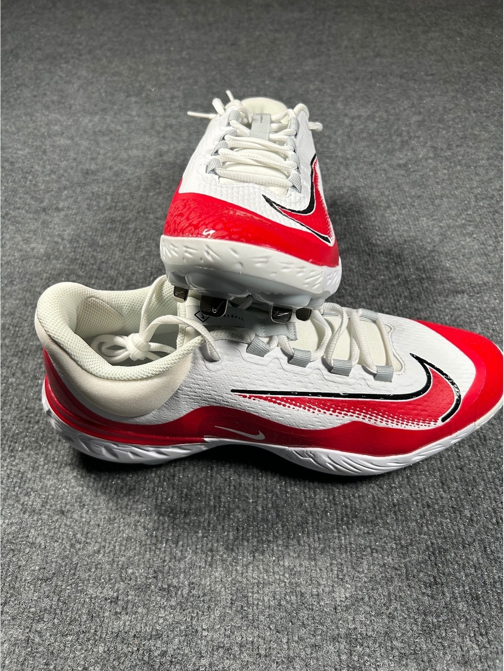 Nike React Baseball Cleats Size 14 US White Red